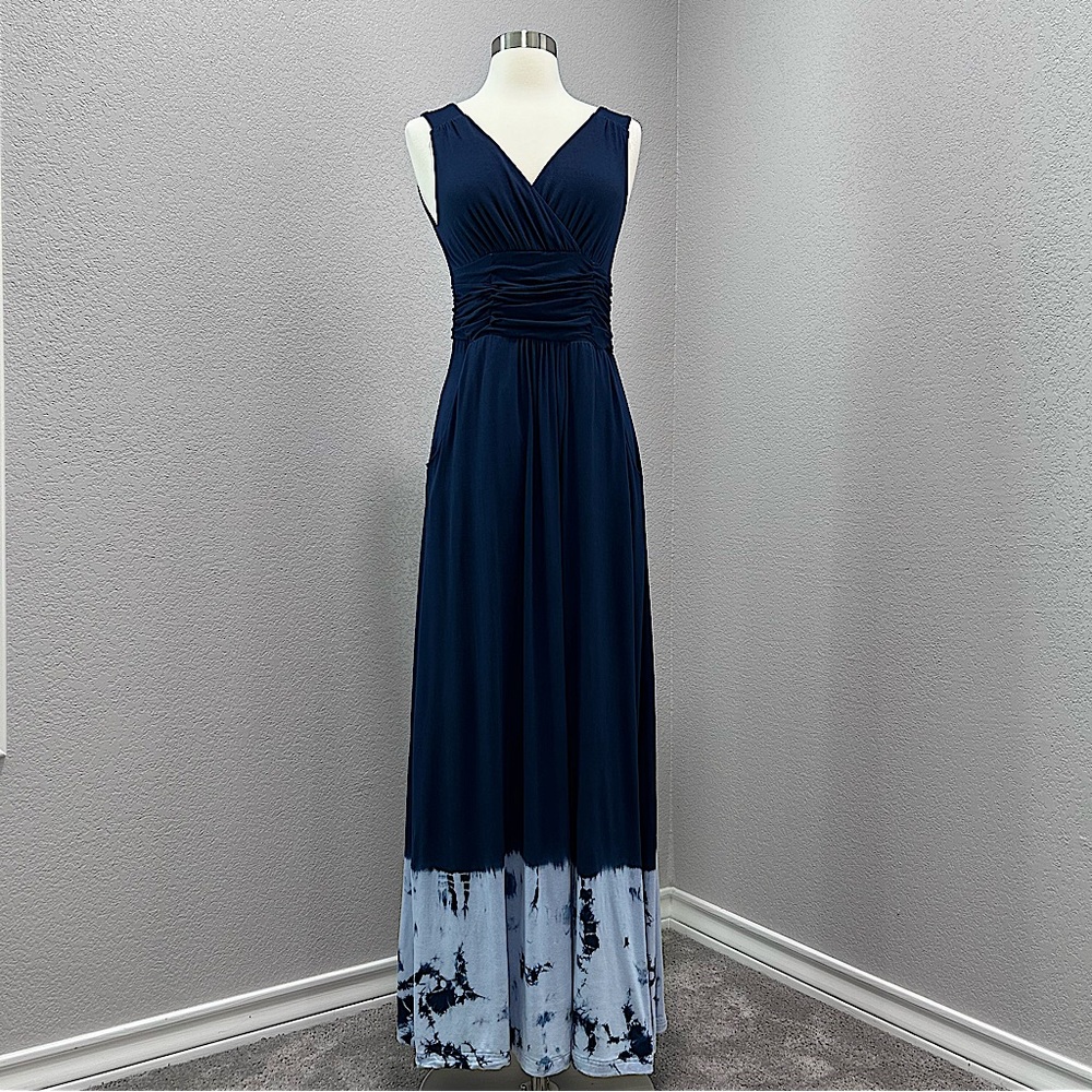 Boston Proper Sleeveless Maxi Dress w/ Tie Dye